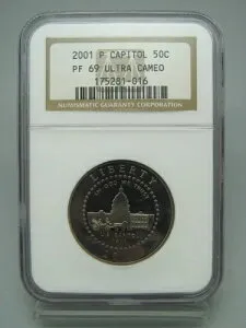 2001-P キャピトル 50C NGC PF 69 ウルトラカメオ モダン記念ハーフダラー