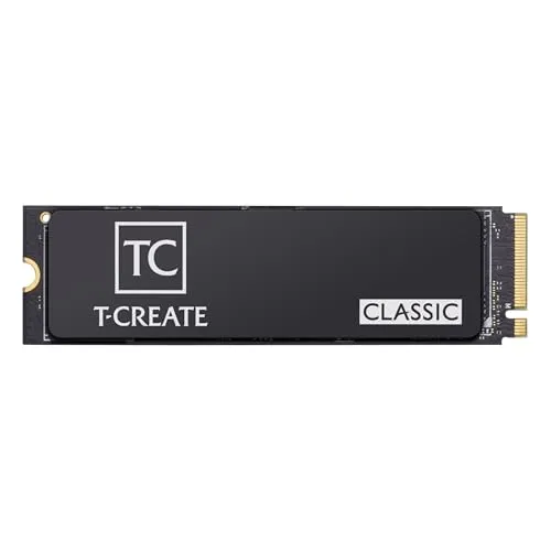 Team T-CREATE Classic DL 1TB SSD TLC NAND PCIe Gen4x4 M.2 NVMe 2280 読み込み 7,200MB/s 書き込み 6,200MB/s グラフェンヒートシンク 国内5年保証 TM8FPM001T0