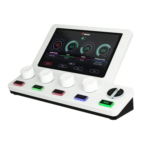 BEACN ミックスクリエイト オーディオインターフェース | Windows USB Cオーディオミキサー コンテンツクリエイター用 | TwitchとYoutubeストリーム用のボリュームコントロール | コンテンツクリエイターのストリーミングの必需品