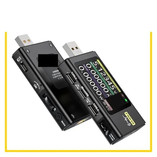USB バッテリーテスター 電圧計 電流計 TYPE-C 急速充電検出トリガー 容量測定 リップル測定(FNB58 With Bluetooth)