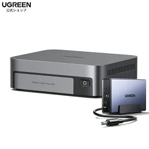 【停電対策UPS二点セット】UGREEN NAS ync DXP480T Plus 4ベイ オールフラッシュSSD ネットワークアタッチトストレージ NAS、Intel i5 1235u 10コアCPU、8GB DDR5 RAM 128G SSD 10GbEポート Wi-Fi 6 4 * M.2 NVMeスロット 8K