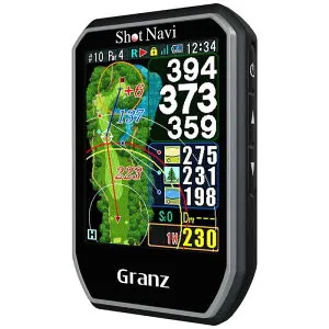 Shot Navi(ショットナビ) Granz ゴルフGPS タッチパネル どでか文字 超軽量54g 日本製 最新鋭GPSチップ搭載 みちびきL1S対応 競技モード 高低差 充電式