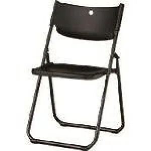 ■PLUS 32159)折りたたみイス FC－810 FC－816 BK FC816BK(1968076)[送料別途お見積り][法人限定][外直送]