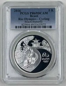 2016 5R PCGS PR69DCAM ブラジル リオオリンピック - サイクリング ビーチ バタフライ