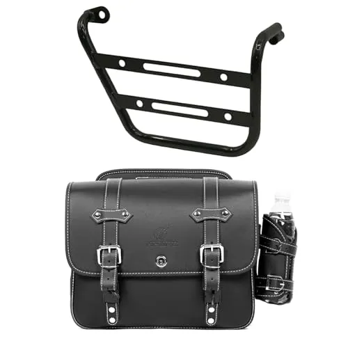 Nextstage バイク サイドバッグ サポート セット クロスカブ スーパーカブ 防水 大容量 サドルバッグ ドリンクホルダー付き ツーリング 通勤 アウトドア (左側専用)