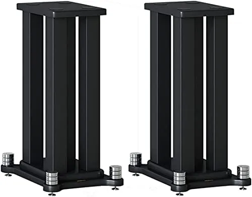 スピーカー台・スタンド 音響台 スピーカースタンド 高さ20CM 30CM 40CM 50CM 60CM 70CM 80CM オーディオスタンド 滑り止め 強い安定性 メタルサラウンドフロアスタンド オーディオサポート (Color : ブラック, Siz