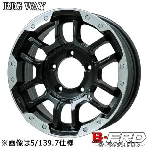 アルミホイール 12インチ BIGWAY B LUGNAS-FRD ビッグウェイ ビーラグナス FRD 4.00-12 4/100 +42 マットブラック/ブラッククリア 軽トラ 軽バン 4本価格