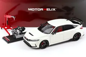 モーターヘリックス 1/18 ホンダ シビック タイプR FL5 チャンピオンシップホワイト 2022 エンジン付き 開閉Motorhelix 1:18 Honda Civic Type R (FL5) Championship white 2022