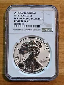 2012 S サンフランシスコ セット アメリカン リバース プルーフ シルバー イーグル コイン NGC PF70