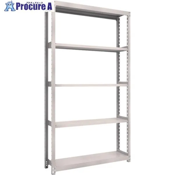 TRUSCO スチールラック M2型軽中量棚 1160X300XH2100 5段 単体 ネオグレー M2-7435 NG(ﾈｵｸﾞﾚｰ) 1台 トラスコ中山(株) ◇