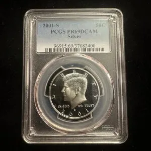 2001年 S ケネディ ハーフダラー 50セント PCGS PR 69 DCAM 90% シルバー プルーフグレード 米国コイン