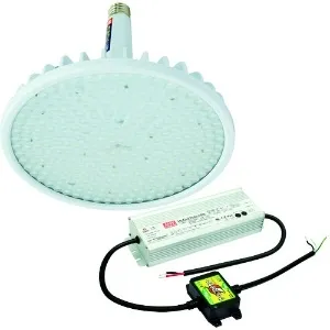 高天井用LED器具 ハイディスク300W 口金式 高効率タイプ 水銀灯1000W相当 昼白色 直流電源装置外付け型 ワイドタイプ 口金E39 クリア L300V2-E39-HS-50K
