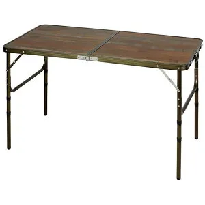 キャプテンスタッグ ビストロフォールディングテーブル 120×60 ＜高さ4段階調節付＞ UC-571 CAPTAIN STAG