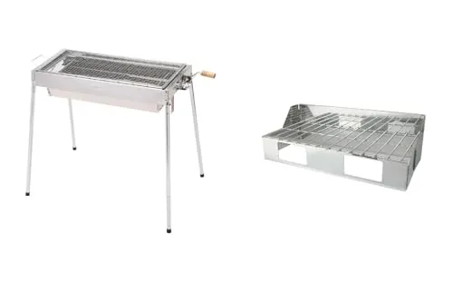 尾上製作所(ONOE) イヴォルブバーベキューコンロ -65HL EV-65HL M高さ調整可(網29×61cm) + 拡張パーツ(ファイアグリルP-M FG-P-M)