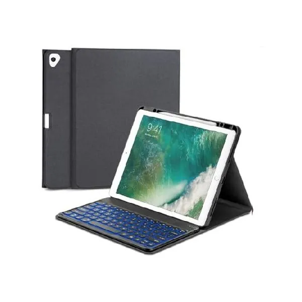 QYiiD iPad mini Keyboard Case Compatible with iPad mini 5/4/3/2/1, 7 Color Backlight, Wireless Detachable Folio Keyboard Cover [Droplet Shape_並行輸入