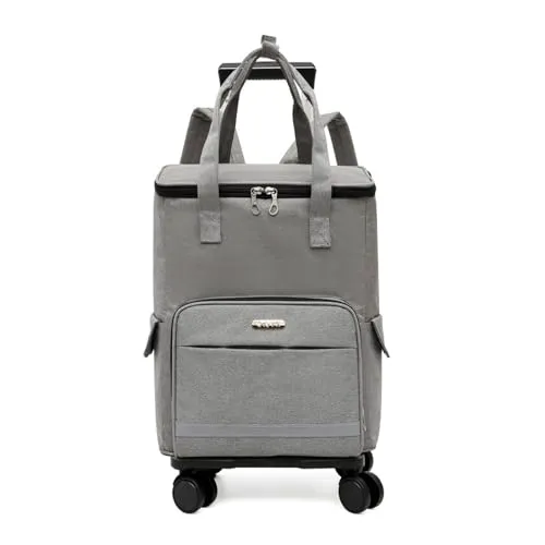 [JUI3N] リュックキャリー 大容量 2WAY キャリーバッグ キャスター付き Free Size 軽量 機内持ち込みサイズ スーツケース ソフトキャリーケース リュック 布製 4輪 おしゃれ 設計2 ポータブル 折りたたみ 女性 修学旅行 防災 ビジ