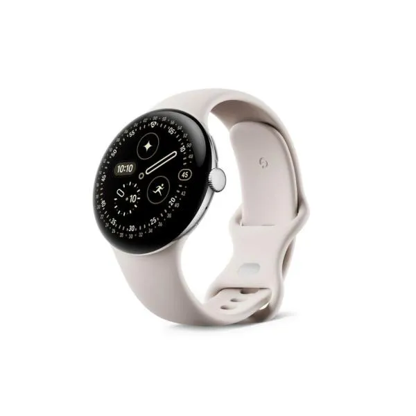 【新品】Google グーグル Pixel Watch 4 Wi-Fiモデル 45mm GA09308-US Polished Silver アルミケース/Porcelain アクティブ バンド