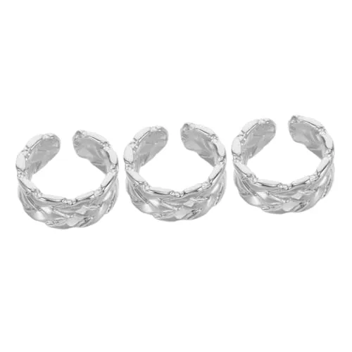 WHZHDMA Braided Open The Ring Vintage Men for Renaissance Goth Jewelry Halloween Party Favors Wedding Aesthetic Rings Copper Gol