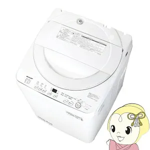 【4/25限定クーポン発行】[予約]【京都は標準設置込み】洗濯機 シャープ 全自動洗濯機 洗濯6.0kg 穴なし槽 ガンコつけおきコース ES-GE6K-W ホワイト系【/srm】