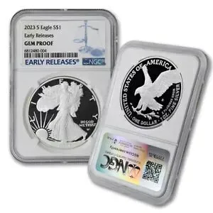 2023-S $1 アメリカン シルバー イーグル NGC GEMPF 早期リリース ジェム プルーフ 1オンス コイン ER