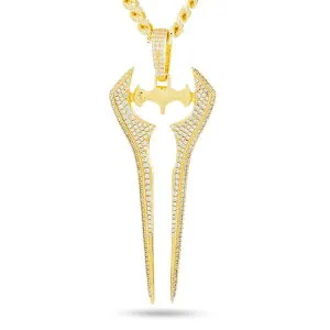 キングアイス King Ice ヘイロー Halo エナジーソードモチーフ ネックレス Iced Energy Sword Necklace 人気ブランド アクセサリー 金メッキ メンズ レディース 男女兼用 ユニセックス XBOX エックスボッ