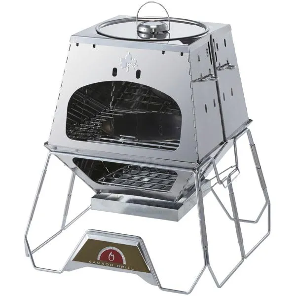 ロゴス LOGOS LOGOS THE KAMADO EMiwa 多機能グリル 鍋料理 オーブン料理 窯 焚き火台 ダッチオーブン 設定・撤収簡単 コンパクト収納 手入れ簡単 ステンレス