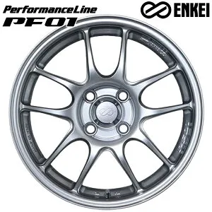 17インチ 6.5J 4H100 +48 ENKEI エンケイ パフォーマンスライン PF01 スパークルシルバー アルミホイール単品 1本 4本以上送料無料