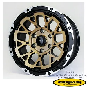 16インチ 5H114.3 7J 7J+35 5穴 エアージー ロックス ホイール (1本/2本/4本) ステルスブロンズブラッシュド/リムDC（ダイヤカット） 4×4Engincering Air/G Rocks FACE2 SBR 送料無料 フォーバイフォーエンジニ