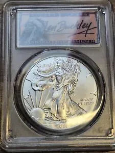 2021 (S) MS70 FDOI PCGS シルバー イーグル T1 緊急発行 レン バックリー $1
