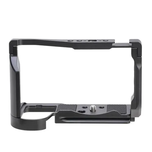 互換性がありますFOTGAカメラケージに対応。木製ハンドルとクイックリリースプレート付き。互換性があります Sony ZV-E10 IIに対応。(Camera cage)