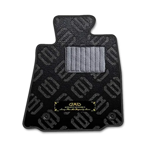 DAD ギャルソン D.A.D エグゼクティブ フロアマット TOYOTA (トヨタ) ARISTO アリスト JZS147 年式H3/10～H9/8 2WD 1台分 モノグラムデザインブラック/オーバーロック（ふちどり）カラー : ダークグレー/刺繍 :