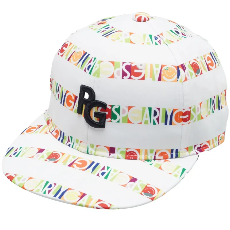 パーリーゲイツ PEARLY GATES ビオニコシールボーダー柄 フラットブリムキャップ ホワイト 031 ゴルフウェア