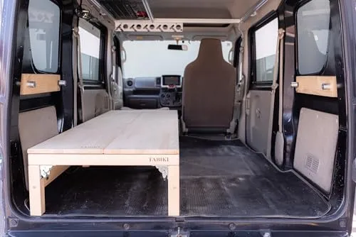 TABIKI エブリィ バン 対応 ベッドキット DA17V 専用 脚式 ひとり旅 一人用 片側 車中泊 マット 日本製 (脚高さ30ｃｍ)