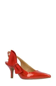 ジェイレニー レディース シューズ パンプス J. Rene Rowin Slingback Pointed Toe Pump Red レッド