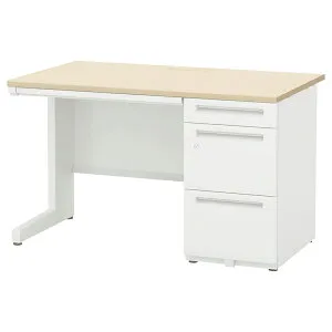 【法人宛限定】SCAENA 片袖デスク W1200 D700 H700/720 オフィスデスク 机 作業台 事務机 デスクシステム 片袖机 片袖デスク スチールデスク 収納力抜群 内田洋行 UCHIDA ピュアホワイト/ライトファイ