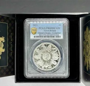 2021年 英国 2PD 女王の獣 コンプリートコイン PR69 DCOM PCGS コイン
