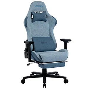 ルームワークス VES-S1FTBL ゲーミングチェア [W720xD720xH1205～1275mm] VESTEX S1FTシリーズ(フットレスト付き) ブルー VES-S1FTBL