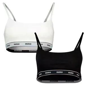 ヒューゴ ストライプ 10272521 ブラレット ブラ 2ユニット （ OpenWhite ） | HUGO Stripe 10272521 Bralette bra 2 units [t]