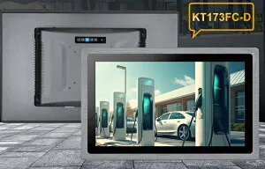高輝度タッチパネルディスプレイ NEWAY KT173FC-D 17.3インチワイド(16:9) 1000cd/m2 産業用タッチパネル液晶ディスプレイ VGA HDMI DVI IP65フロント防塵防水 投影静電式タッチパネル 1920x1080