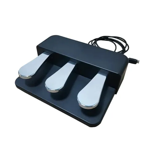 デジタルピアノ用6ピントリプルサスティンペダル - Yamaha P125 P128 P225 P48と互換性あり(P125)