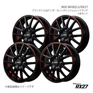 【15インチ 4H100 4.5J +45】アルミホイール4本セット スペーシアカスタム/Z MK32S MID WHEELS/RX27 BPR F74754543345039N×4