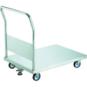 TRUSCO ( トラスコ中山 ) オールステンレス台車 900X600 φ100NU ストッパー付 ( AS-2-100NU-S )