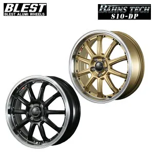 16インチ 4H100 6J 6J+40 4穴 バーンズテック S10-DP ホイール (1本/2本/4本) セミグロスゴールド BLEST Bahns Tech S10-DP (SGG) 送料無料 ブレスト