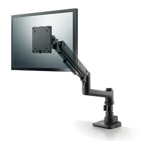 ELECOM DPA-SL09BK ブラック [モニターアーム シングル ディスプレイ 支柱付 高耐荷重 ガススプリング式 クランプ式 グロメット式 5軸]