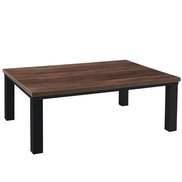 ユアサプライムス YLW-1050D(MBK) こたつテーブル 長方形 ブラウン ウッディカジュアル 幅105cm×奥行75cm シンプルデザイン 炬燵 コタツ 暖房 防寒 U字型石英管ヒーター YUASAPRIMUS