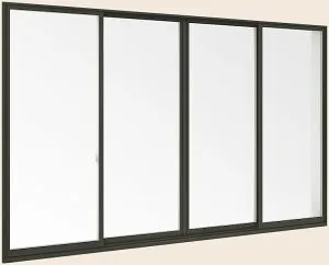 サーモスII-H 引違い 4枚建て 一般複層ガラス / アルミスペーサー仕様 256224 W：2,600mm × H：2,230mm LIXIL リクシル TOSTEM トステム