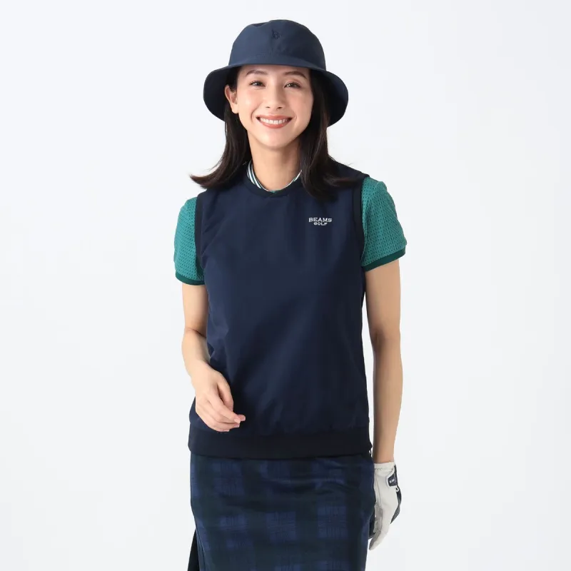 [値下げしました] ビームスゴルフ BEAMS GOLF PURPLE LABEL PURPLE LABEL ストレッチ クロスVネックベスト ネイビー 79 レディース