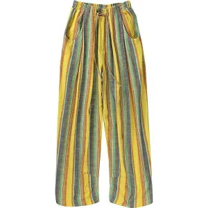 フリーピープル レディース ボトムス カジュアルパンツ Free People Chambers Laid Back Stripe Pant - Women's Butter Yellow Combo イエロー
