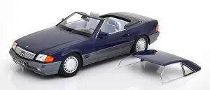 KK-SCALE 1/18 メルセデス 500SL R129 コンバーチブル ソフトトップ 1993 Mercedes Convertible with Softtop 1993 blue-metallic Limited Edition 750 pcs