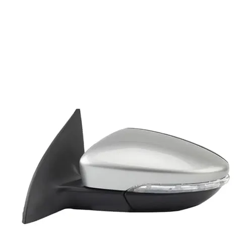 に適合する Vw パサート CC 2008 2009 2010 2011 2012 2013 2014-2018Car 9 または 13 ワイヤーサイドミラーアセンブリパワー加熱フォールドウインカー(Silver 13 wire Left)